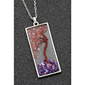 Necklace Tree of Life Oblong Rose Quartz